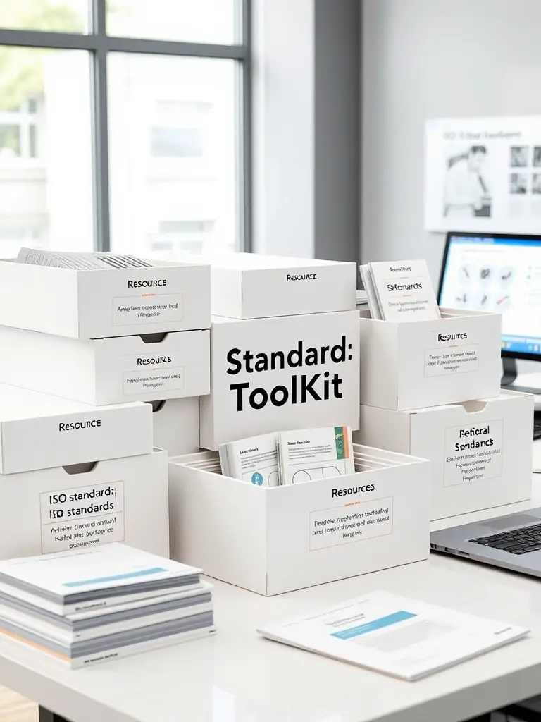 A shot of the Integrated ISO Standards Toolkit, displaying the comprehensive set of resources for integrating multiple ISO standards, with a focus on seamless integration and consistency.
